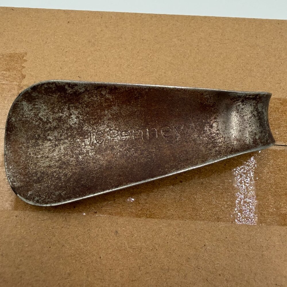 Classic Aged 1970's JC Penney Stores Vintage 3" Advertising Steel Shoehorn, GVC